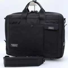 【美品】MANHATTAN PASSAGE ビジネスバッグ 2way 黒色
