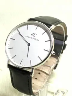 【 4℃ 】青針 シンプル時計 稼働中