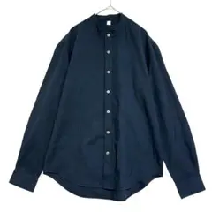 アダストリア　バンドカラー 長袖シャツ　【美品】　ネイビー　S