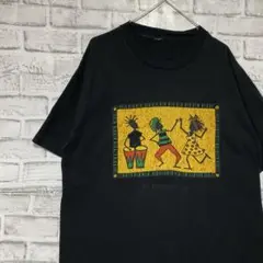 USA製90sヴィンテージTシャツ！シングルステッチ　ブラック半袖古着XL723