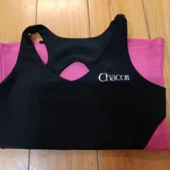 Chacott タンクトップ 黒/ピンク150