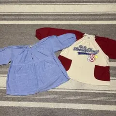 110 スモック　2枚セット　美品　ルーニーテューンズ