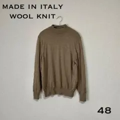 ブランド不明 ハイネック ウールニット イタリア製 48
