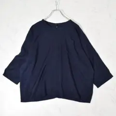 y2k ズッカ zucca テンセル100％ ドルマン プルオーバー ネイビーM