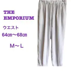 【ジエンポリアム】パンツ レディース ウエストゴム ポリエステル 白系 M〜L