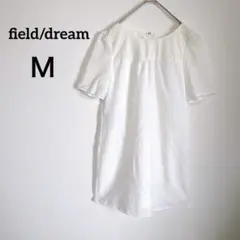 フィールドドリーム 半袖 ひざ丈ワンピース 白 M オンワード樫山