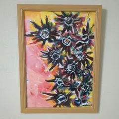 手描きアクリル画　八つ切サイズ一点もの