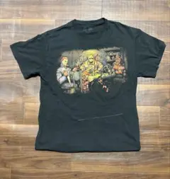 グラフィックプリント ブラックTシャツ M