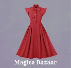 50's アメリカンレトロスタイル☆スウィートウィッチ フリルドレス☆ワンピース