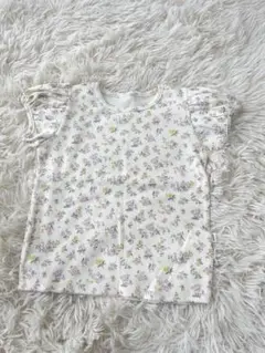 新品未使用　aosta 花柄フリル袖Tシャツ