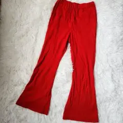 【匿名配送】赤色フレアパンツ 　140㎝