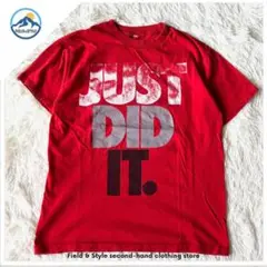 JUST DID IT パロディTシャツ 赤 レッド XL相当 古着