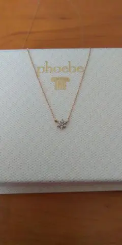 (中古品)phoebe【K10RG】セブンスターダイヤモンドネックレス