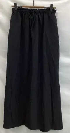 R998N レディース ロングスカート 黒 春夏 S GAP 5/28