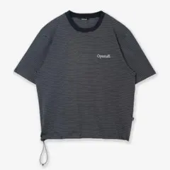 OPTSTUFF DRAWSTRING BORDER T-SHIRT NAVY