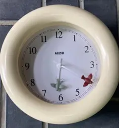 【訳あり】ALESSI キッチンクロック 壁掛け時計 オリーブグリーン 訳あり】ALESSI キッチンクロック 壁掛け時計 オリーブグリーン