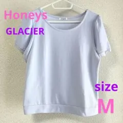 【Honeys/ハニーズ/GLACIER】 半袖カットソー M ブルー 訳あり