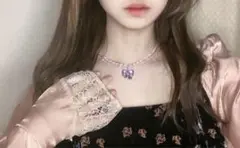 ピンクリボン シルバー ネックレス
