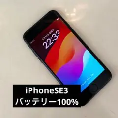 ⭐︎バッテリー100%⭐︎iPhoneSE3 第世代 SIMフリー 美品⭐︎64GB