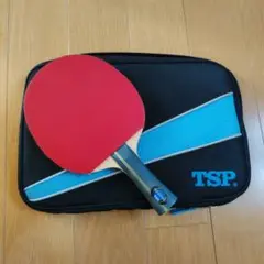 TSP 卓球ラケット 赤 ケース付き