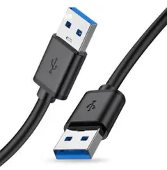USBケーブル 黒 USB-AとUSB-A 0.5m