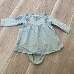 ベビー服　花柄ワンピースロンパース
