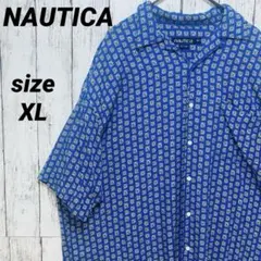 NAUTICA ノーティカ オープンカラー 半袖シャツ 開襟シャツ XL