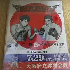 1982年渡辺対バラス戦パンフ。