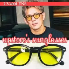 ◆サングラス◆ ライトイエロー ウェリントン UV400【新品】No.4K