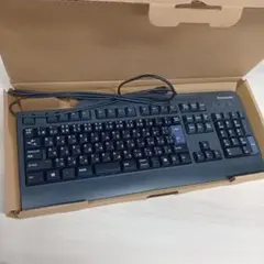 【未使用・裏面傷あり】Lenovo キーボード ブラック USB
