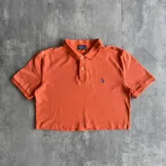 90s ラルフローレン　ミニ丈　ポロシャツ　短丈　クロップド丈　ピチt