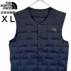 【新品未使用】大人気ザノースフェイス★メンズ ダウンベスト ボタン ブラックXL