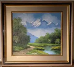 上高地　工藤昭重　油彩画6号 上高地」工藤昭重 絵画 アート F6サイズ油彩画[油絵]日本風景
