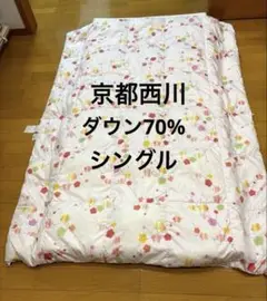 ⭐️京都西川⭐️羽毛掛け布団⭐️肌掛け羽毛布団⭐️夏羽毛布団⭐️シングル⭐️洗える羽毛布団