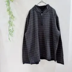 【ゴールデンベア】ハーフジップアップ　トレーナー　シャツ　裏起毛