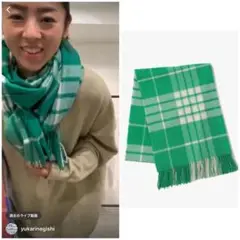 ロンハーマン別注Johnstonsジョンストンズ 大判カシミヤストール チェック