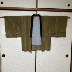 men's  チェック　着物　羽織り　1745