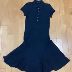 ポロ ラルフローレン 半袖 ワンピース XSサイズ 155cm 刺繍 極美品