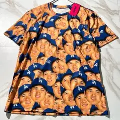 未使用　MLB FOCO　大谷翔平　ドジャース　フェイス　顔だらけTシャツ　L