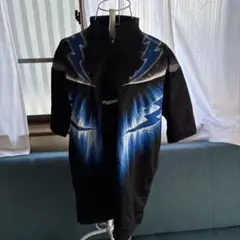 Yasaka 稲妻模様 ハーフジップ 半袖ウェア