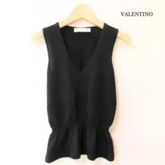 美品 ヴァレンティノ シルク×カシミヤ混 ノースリーブ ニット セーター ベスト