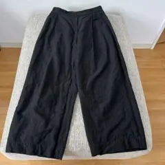 マーガレットハウエル　ワイドパンツブラックリネン混