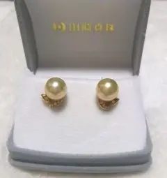 ❤️美品❤️田崎真珠 ゴールデンパール 約11㎜ ダイヤ付き