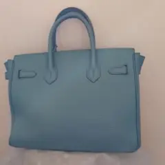 手提げバッグブルー