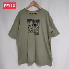 FELIX THE CAT コミックデザイン Tシャツ カーキ