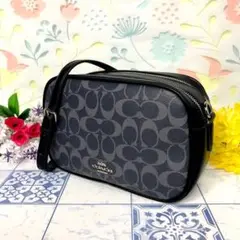 コーチ ショルダーバッグ ダブルジップ グレー ブラック 【新品】