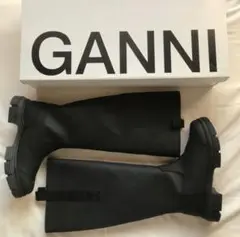 GANNI リサイクルラバー ロングブーツ