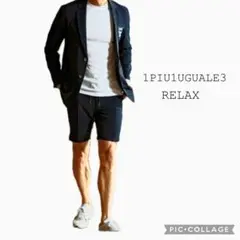 1PIU1UGUALE3 RELAX ハーフパンツ　ブラック　M