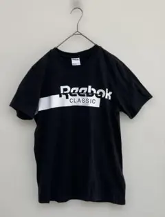 Reebok CLASSIC ブラック 半袖Tシャツ　ワンポイント刺繍