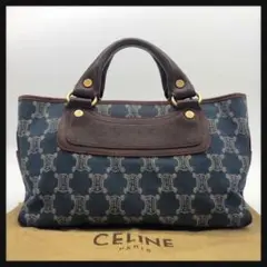 【美品・鑑定済】CELINE ブギーバッグ デニム ハンドバッグ トリオンフ